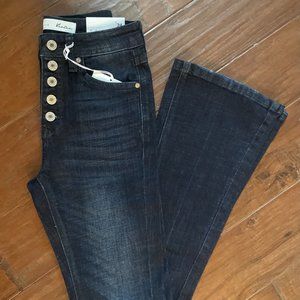 KanCan Petite High Rise 4 Button Bootcut Jean